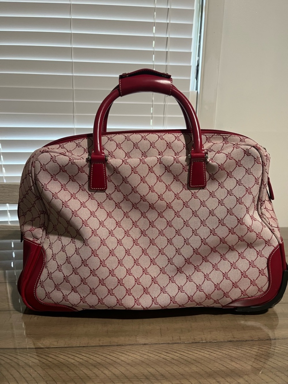 Ralph Lauren Patterned Travel Duffle Wheelie Bag - Picture 3 of 13